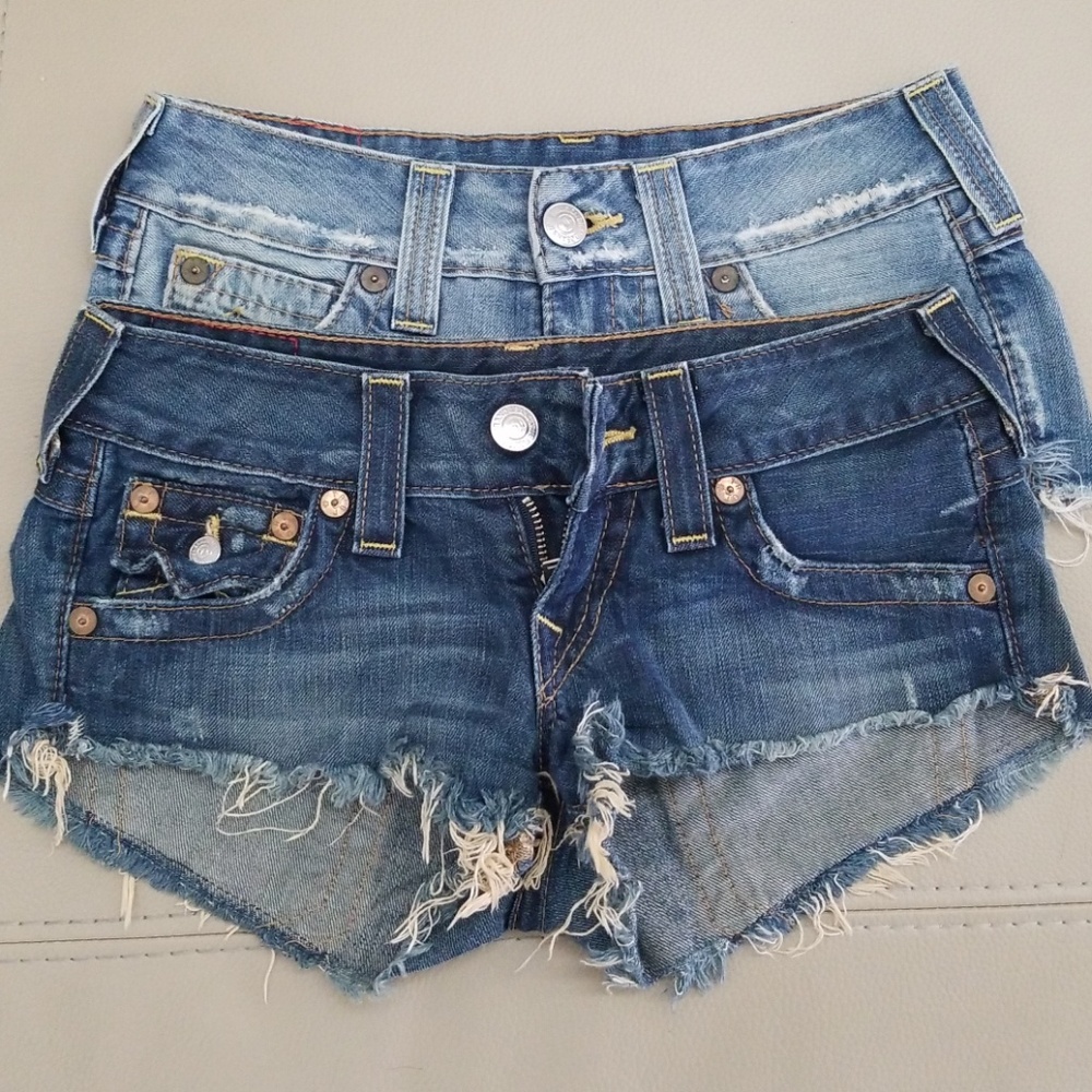 True religion hot Jean shorts (2shorts)